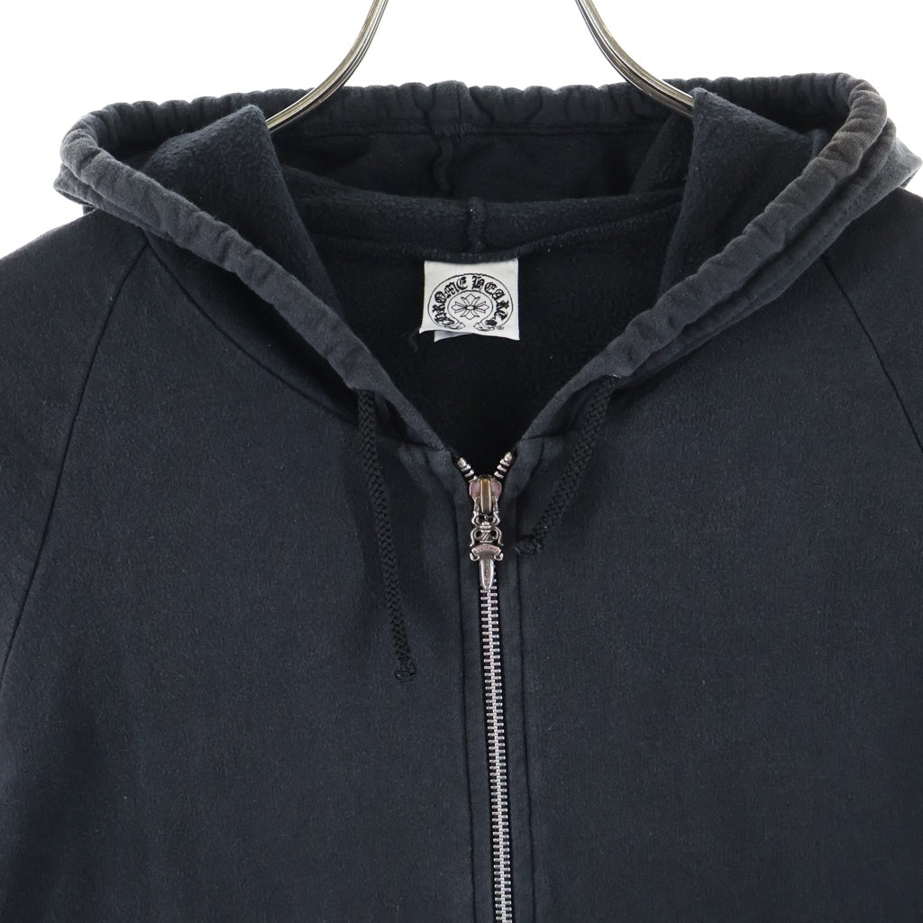 CHROME HEARTS(クロムハーツ) OLD SWTSHRT HD ZIP オールド 袖フローラルジップアップフーディーパーカー ブラック