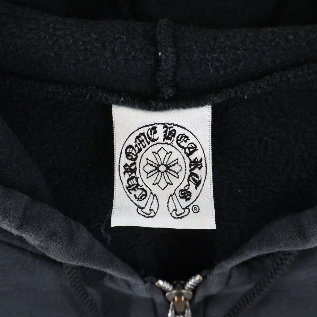 CHROME HEARTS(クロムハーツ) OLD SWTSHRT HD ZIP オールド 袖フローラルジップアップフーディーパーカー ブラック