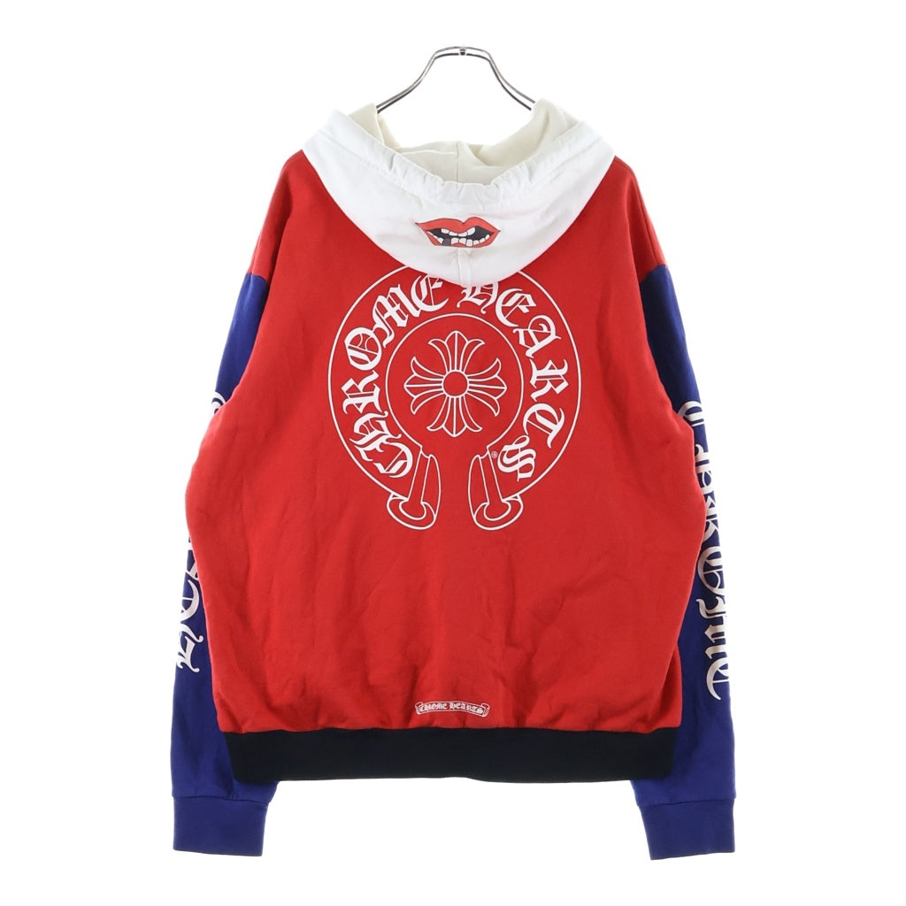 CHROME HEARTS(クロムハーツ) ×MATTY BOY PPO HD CHOMPER PLVR マッティボーイ トリコロールチョンパープルオーバーフーディーパーカー レッド/ブルー