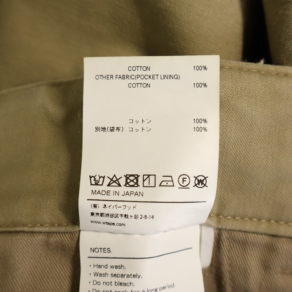WTAPS(ダブルタップス) 20AW WELDER TROUSERS COTTON SATIN ウェルダー ワイドトラウザーズパンツ 202WVDT-PTM05 ベージュ