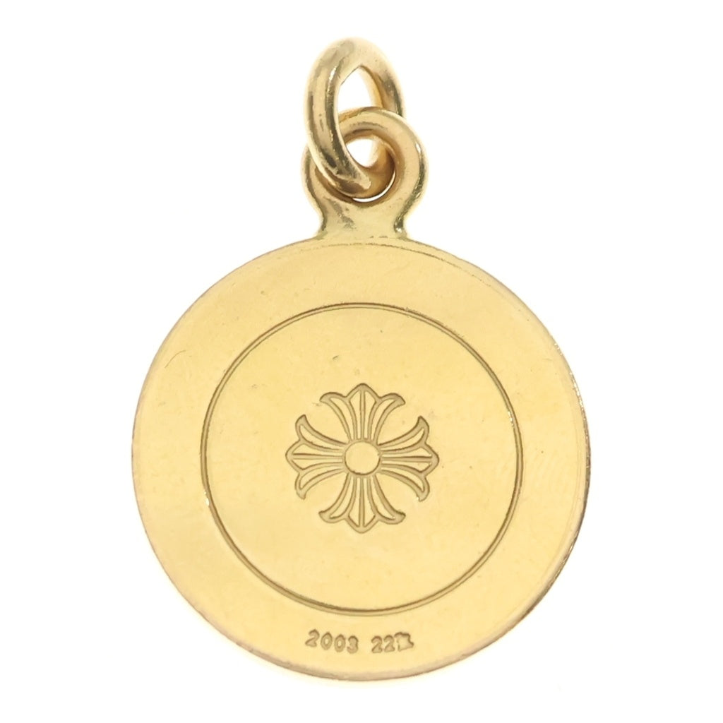 CHROME HEARTS(クロムハーツ) 22K CHRM ANGL MDL V2 エンジェルメダルチャーム ネックレストップ ゴールド