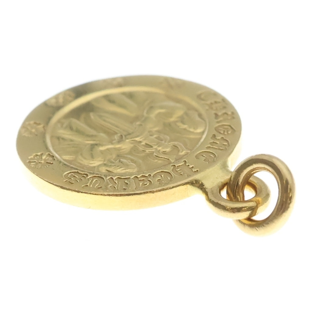 CHROME HEARTS(クロムハーツ) 22K CHRM ANGL MDL V2 エンジェルメダルチャーム ネックレストップ ゴールド