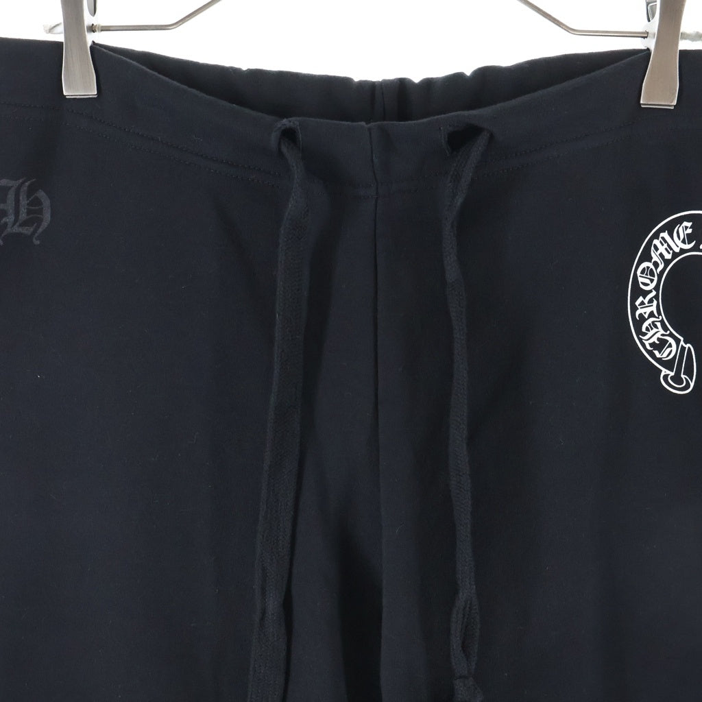 CHROME HEARTS(クロムハーツ) SWEAT PANTS ホースシュープリント リラックスフィットスウェットパンツ ブラック