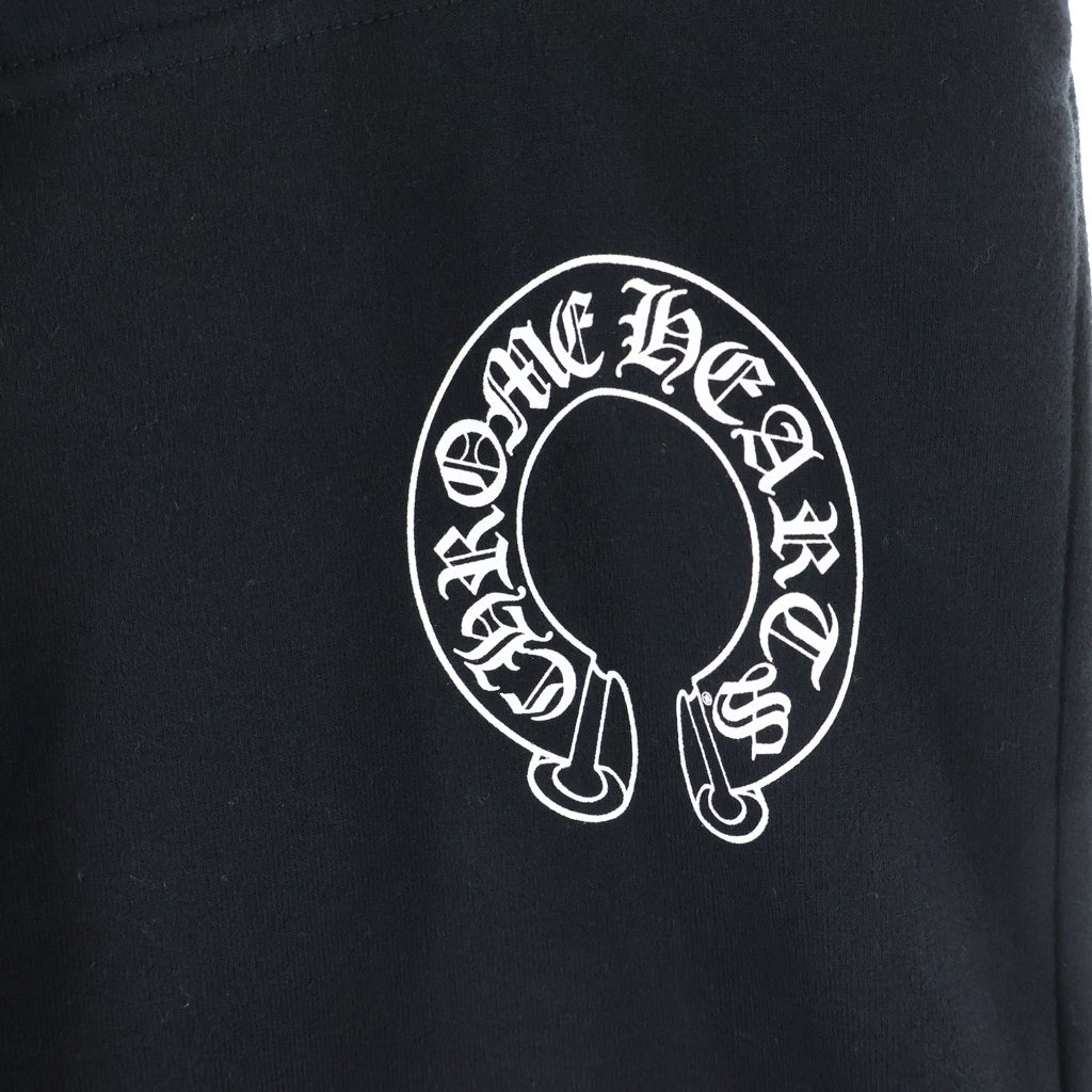 CHROME HEARTS(クロムハーツ) SWEAT PANTS ホースシュープリント リラックスフィットスウェットパンツ ブラック