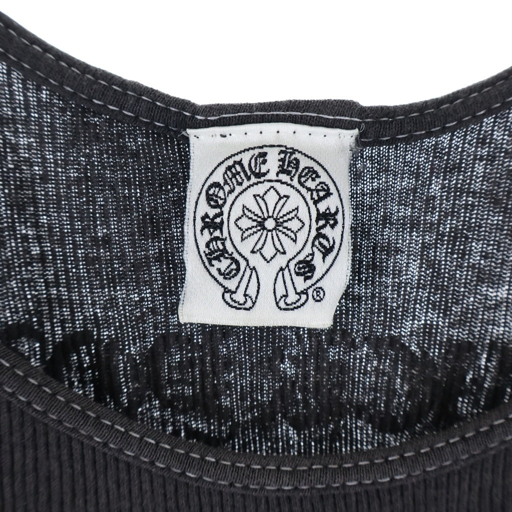 CHROME HEARTS(クロムハーツ) OLD FUCK YOU TOKYO ヴァインダガー ホースシュープリントタンクトップ ノースリーブ ブラック