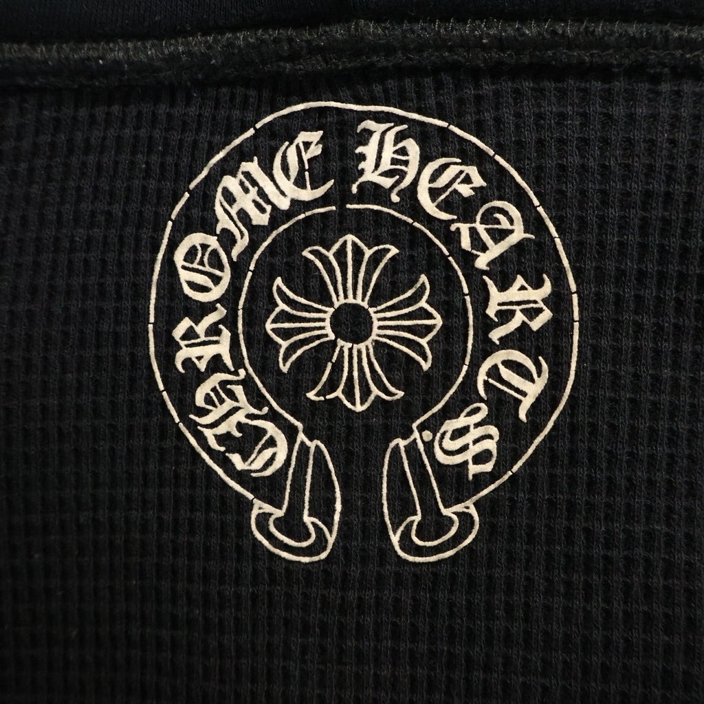 CHROME HEARTS(クロムハーツ) OLD SWTSHRT HD ZIP オールド アメリカンフラッグ 星条旗 裏地サーマルジップアップフーディーパーカー ブラック