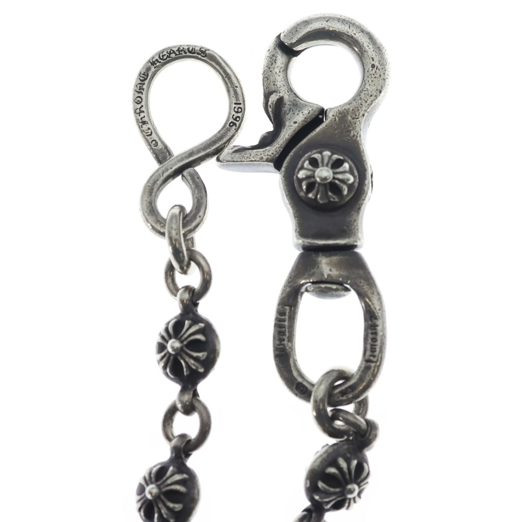 CHROME HEARTS(クロムハーツ) 2BALL SHORT-S/1クリップショート#2クロスボール ウォレットチェーン シルバー BCA063
