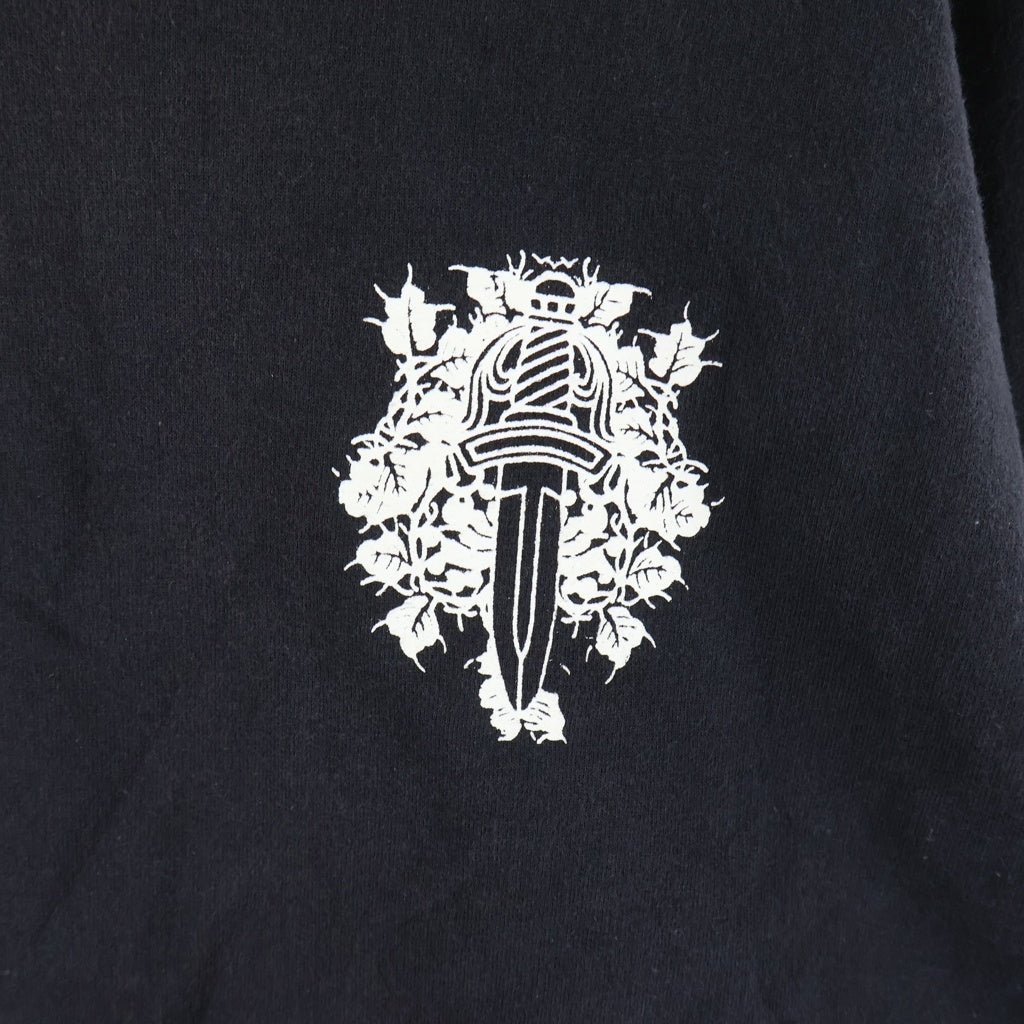 CHROME HEARTS(クロムハーツ) OLD SWTSHRT 袖フローラル クルーネックスウェット ブラック