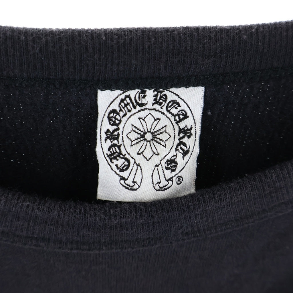 CHROME HEARTS(クロムハーツ) OLD SWTSHRT 袖フローラル クルーネックスウェット ブラック