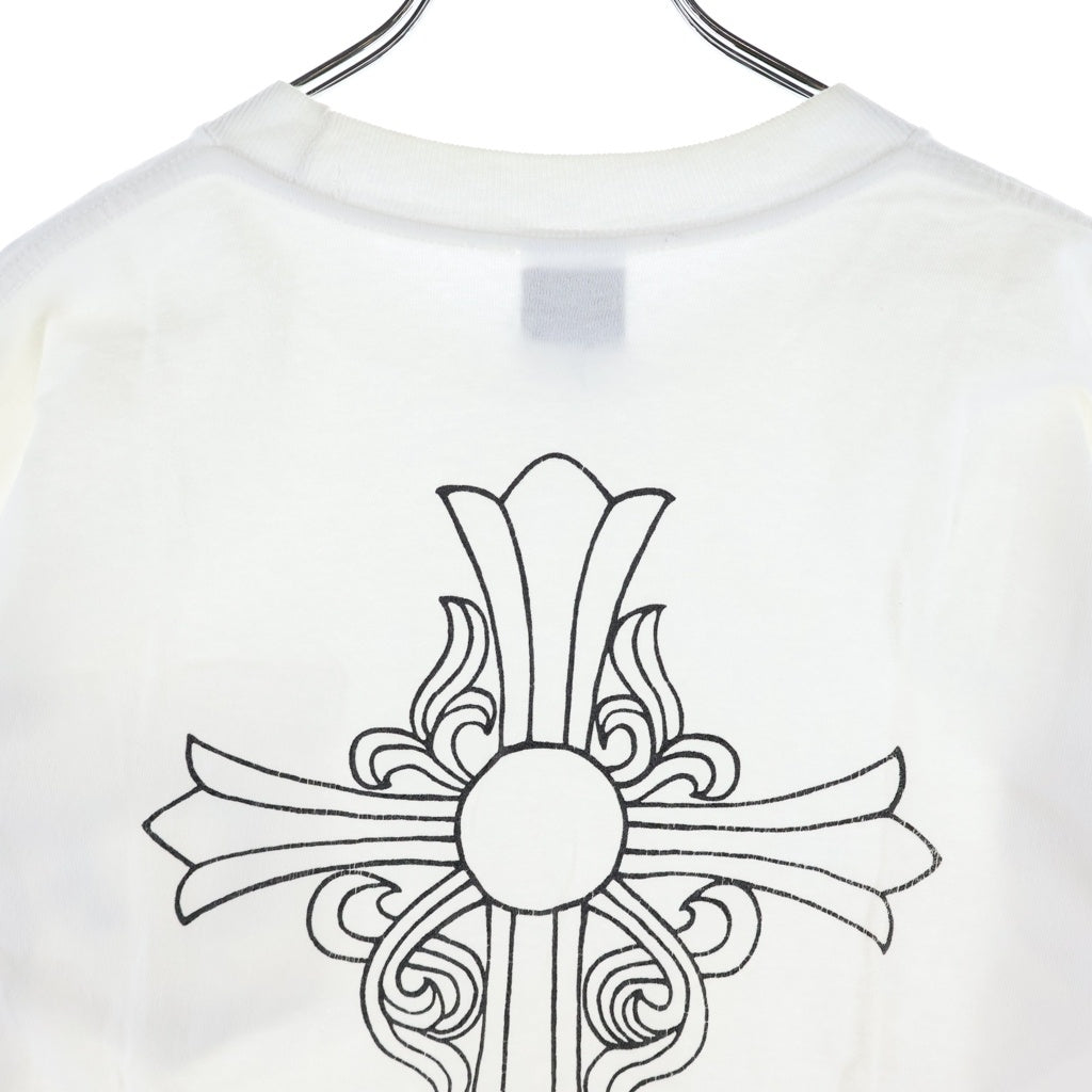 CHROME HEARTS(クロムハーツ) OLD CH T-SHIRT 東京限定 ファックユー バックフローラル フロントホースシュープリント クルーネック 半袖Tシャツ ホワイト