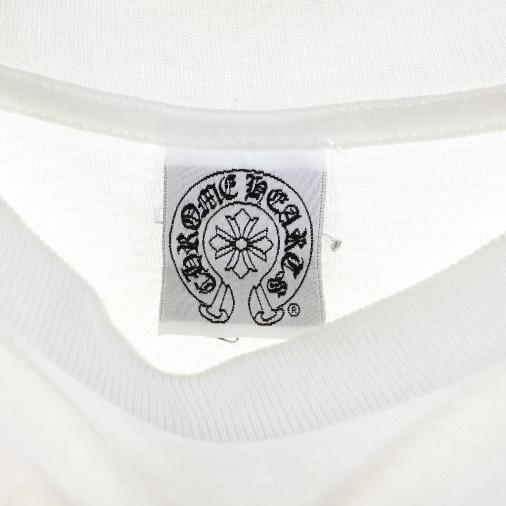 CHROME HEARTS(クロムハーツ) OLD CH T-SHIRT 東京限定 ファックユー バックフローラル フロントホースシュープリント クルーネック 半袖Tシャツ ホワイト