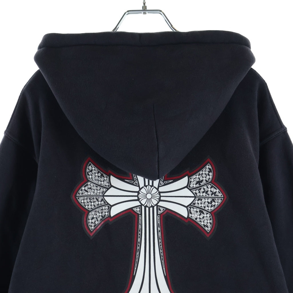 CHROME HEARTS(クロムハーツ) OLD DBL CH ダブルCHクロスプリント ダガージップアップ スウェット パーカー ブラック