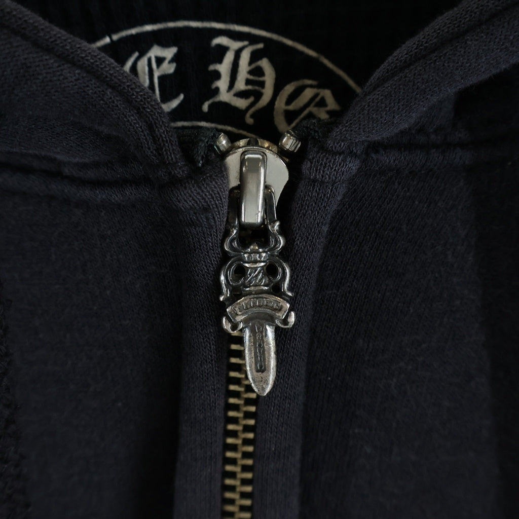 CHROME HEARTS(クロムハーツ) OLD DBL CH ダブルCHクロスプリント ダガージップアップ スウェット パーカー ブラック