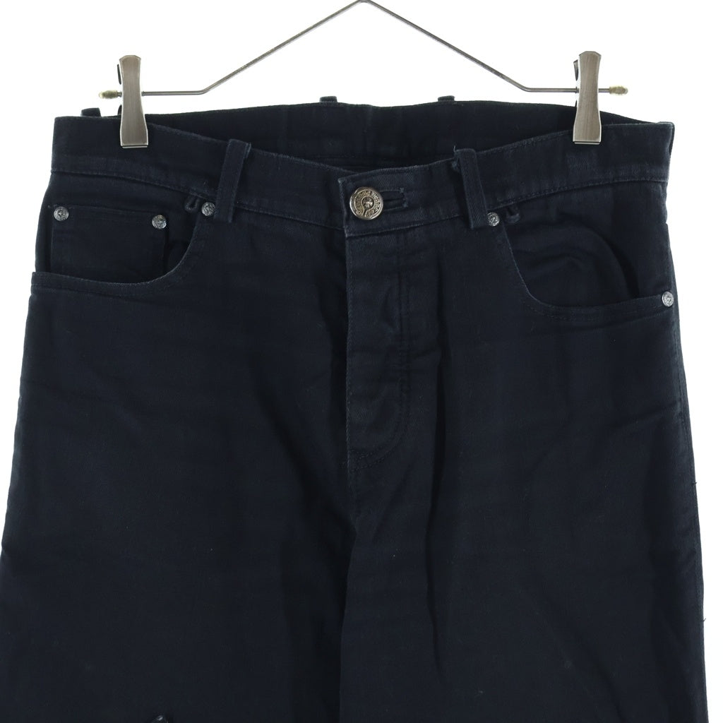CHROME HEARTS(クロムハーツ) OLD JEANS FLEURKNEE オールド フレアニー クロスボールボタンデニムパンツ ブラック