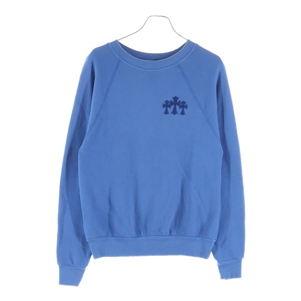 CHROME HEARTS(クロムハーツ) 7-11 CREW バックCHロゴ刺繍 クルーネックスウェットトレーナー ブルー