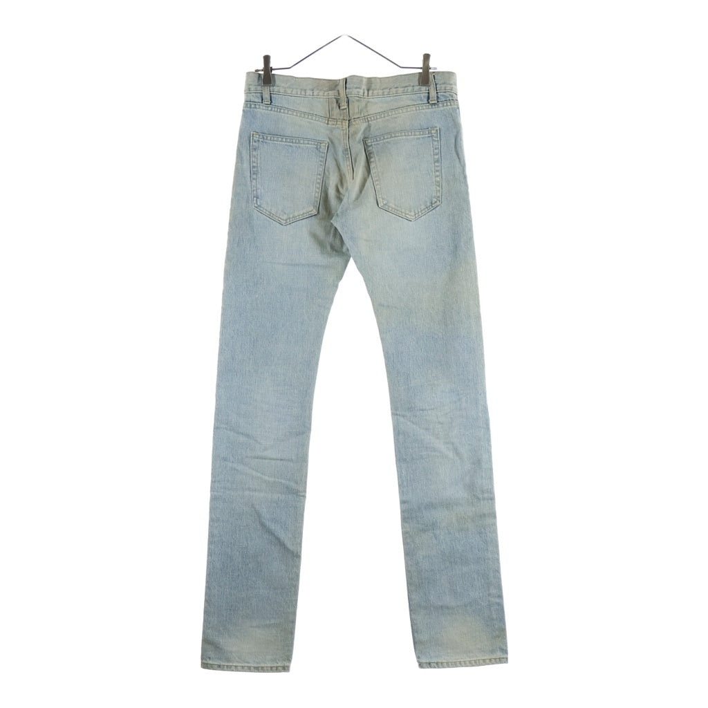 SAINT LAURENT PARIS(サンローランパリ) 13SS D01 M/SL-LW ウォッシュド加工スリムストレートデニムパンツ ブルー 315392 YU068