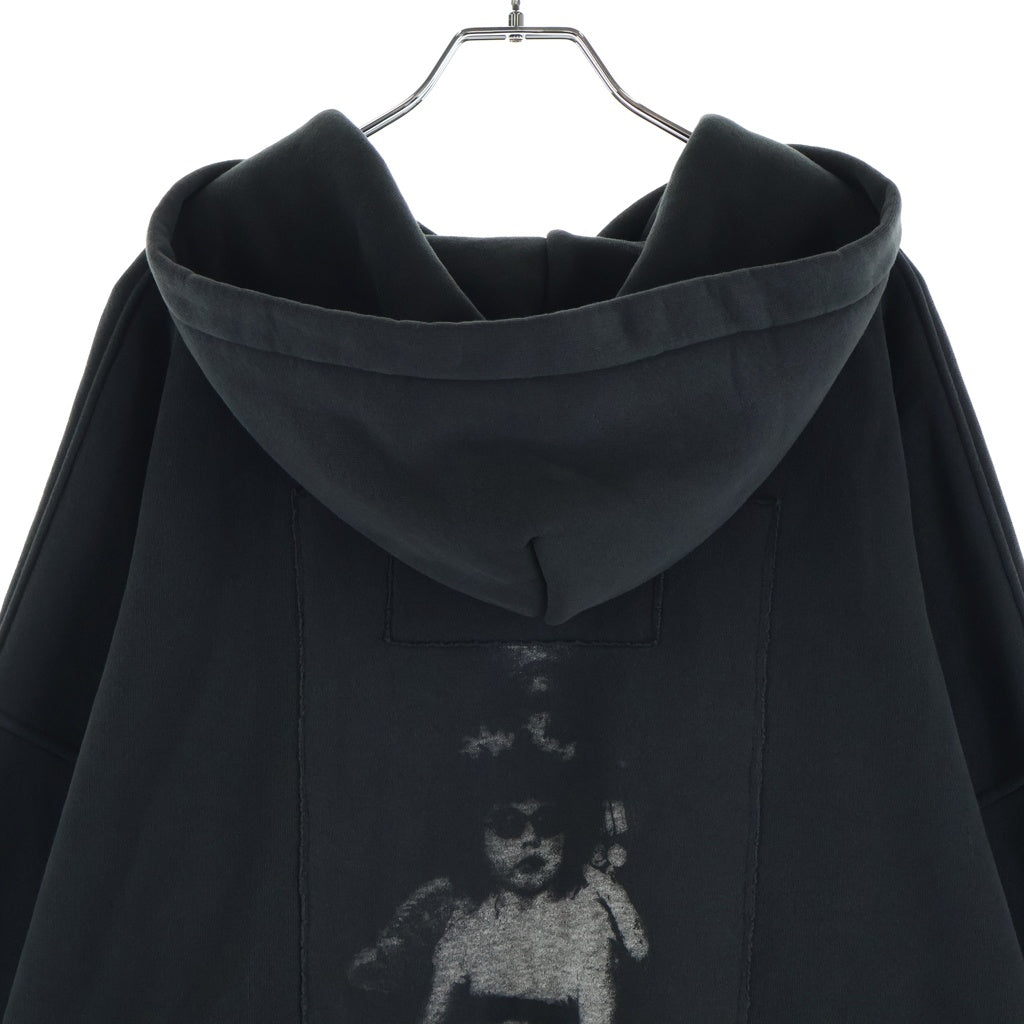 ENFANTS RICHES DEPRIMES(アンファンリッシュデプリメ) 25AW RUSSIAN CHORUS ZIP HOODIE ロシアンコーラス オーバサイズジップアップフーディー パーカー ブラック