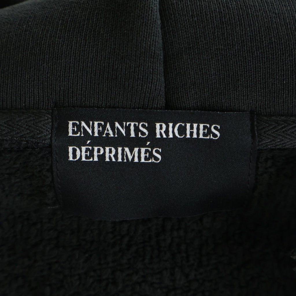 ENFANTS RICHES DEPRIMES(アンファンリッシュデプリメ) 25AW RUSSIAN CHORUS ZIP HOODIE ロシアンコーラス オーバサイズジップアップフーディー パーカー ブラック