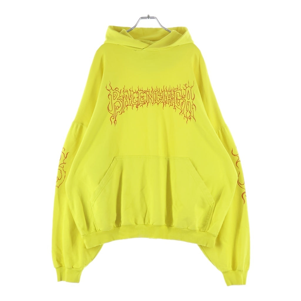 BALENCIAGA(バレンシアガ) 23AW Darkwave Round Hoodie ダークウェブ ラウンドプルオーバーフーディー パーカー 761458 TPVN7 イエロー