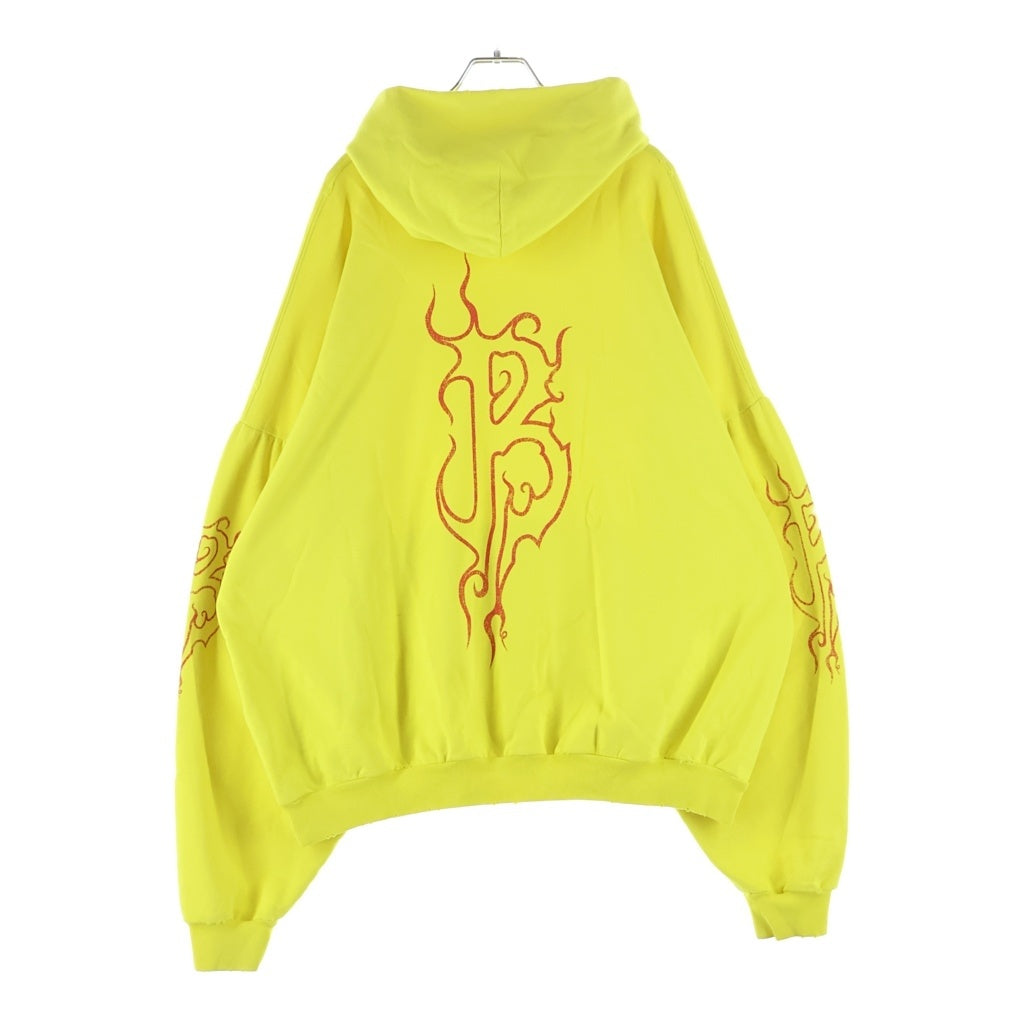 BALENCIAGA(バレンシアガ) 23AW Darkwave Round Hoodie ダークウェブ ラウンドプルオーバーフーディー パーカー 761458 TPVN7 イエロー