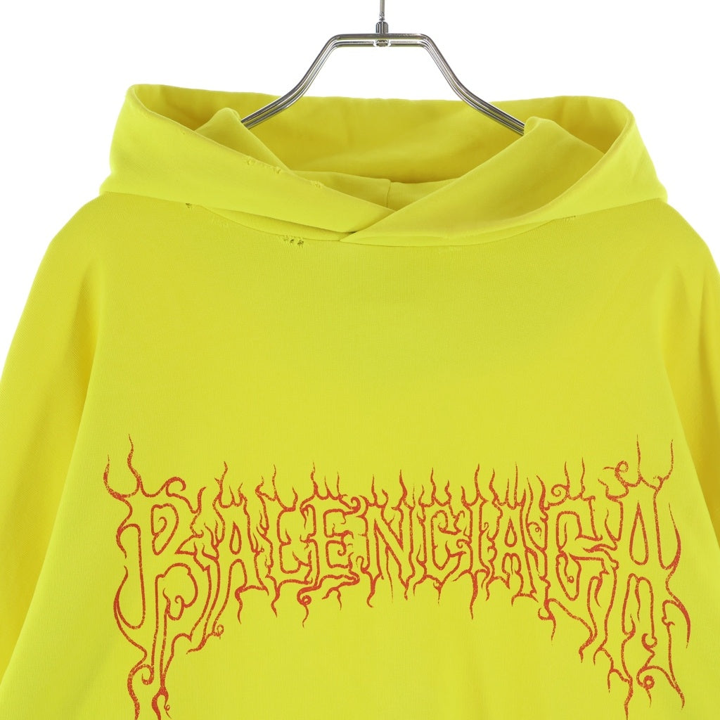 BALENCIAGA(バレンシアガ) 23AW Darkwave Round Hoodie ダークウェブ ラウンドプルオーバーフーディー パーカー 761458 TPVN7 イエロー