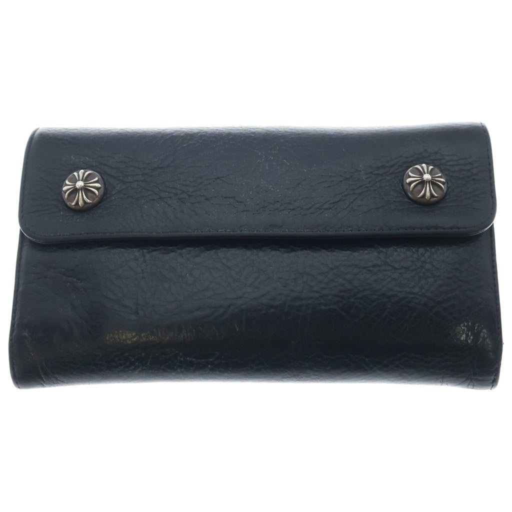 CHROME HEARTS(クロムハーツ) WAVE ウェーブ レザーウォレット 財布 ブラック