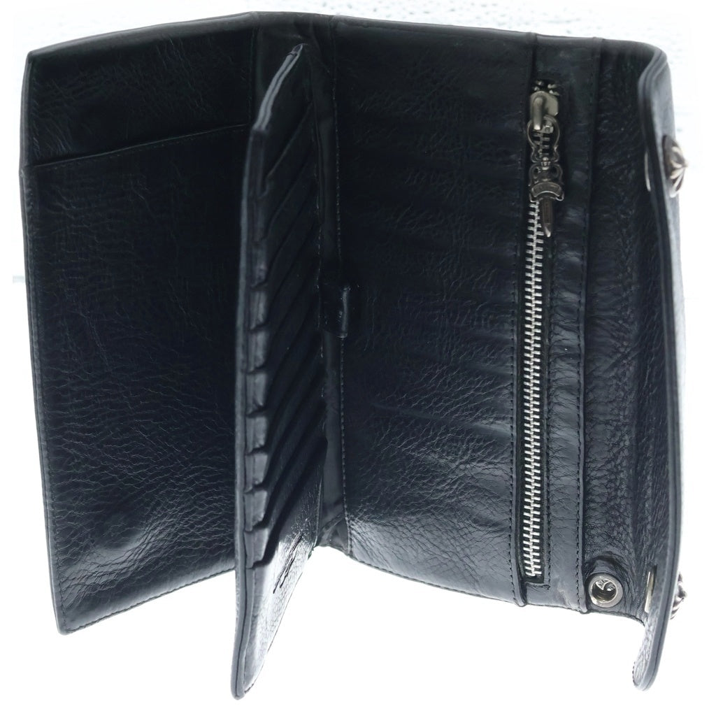 CHROME HEARTS(クロムハーツ) WAVE ウェーブ レザーウォレット 財布 ブラック