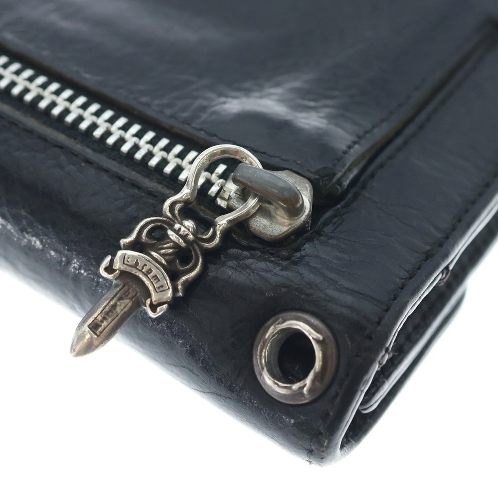 CHROME HEARTS(クロムハーツ) WAVE ウェーブ レザーウォレット 財布 ブラック