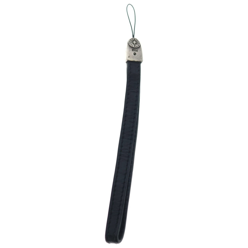 CHROME HEARTS(クロムハーツ) PHONE STRAP CHクロス フォンストラップ 携帯ストラップ ブラック/シルバー
