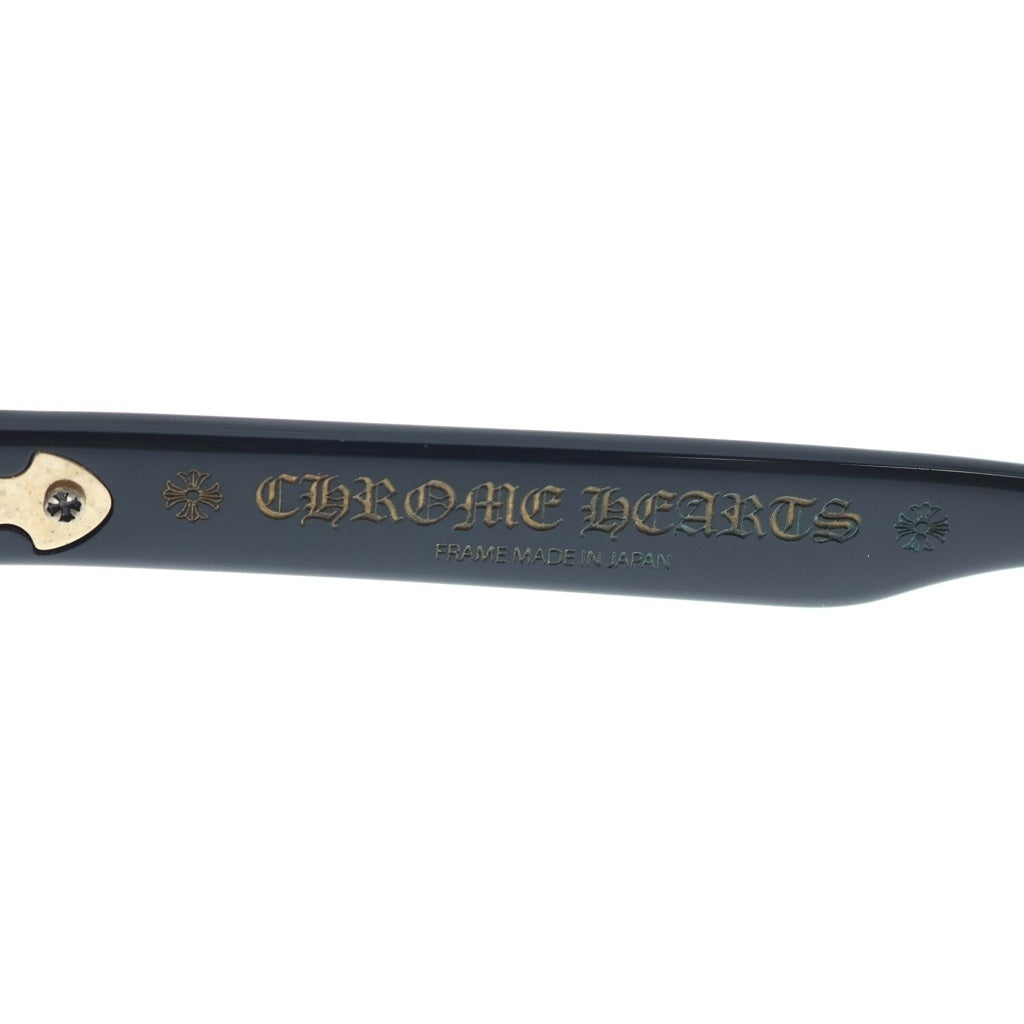 CHROME HEARTS(クロムハーツ) SITONIT CHプラステンプル ウェリントンサングラス 眼鏡 ブラック/ゴールド