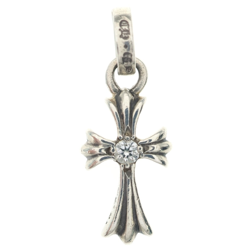 CHROME HEARTS(クロムハーツ) CRS BBYFAT DMND ベイビーファットクロス 両面1ダイヤ ペンダントトップ シルバー BCA238