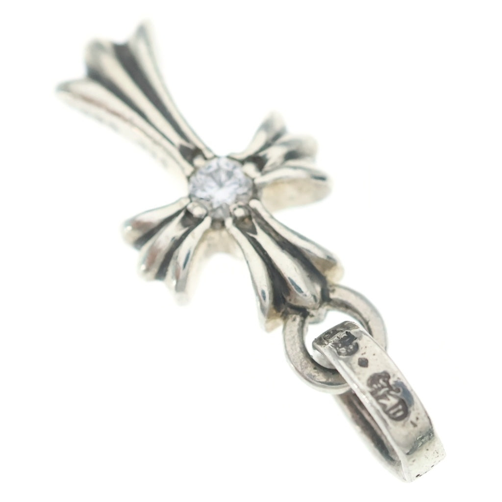 CHROME HEARTS(クロムハーツ) CRS BBYFAT DMND ベイビーファットクロス 両面1ダイヤ ペンダントトップ シルバー BCA238