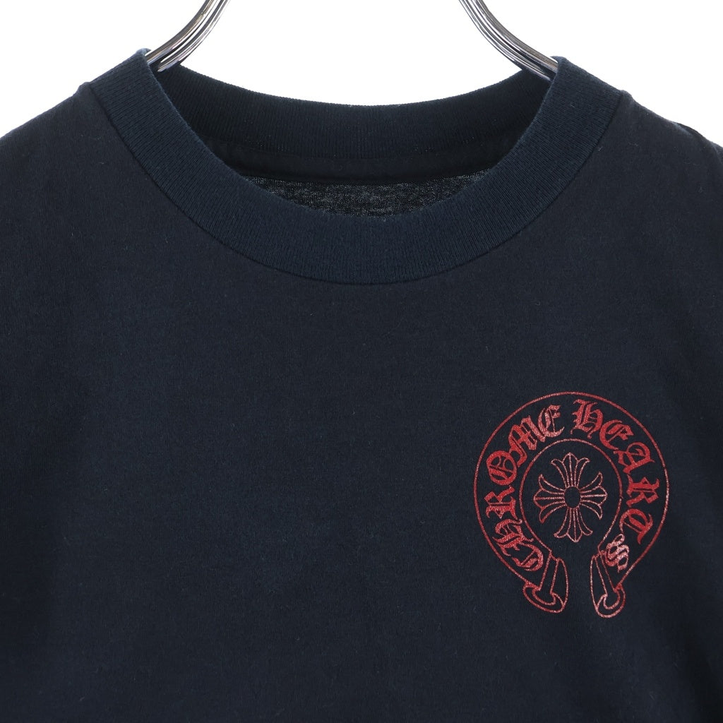 CHROME HEARTS(クロムハーツ) OLD S/S Tee FLORAL オールド ホースシューフローラルクロスプリント 半袖Tシャツ ブラック/レッド キッズ