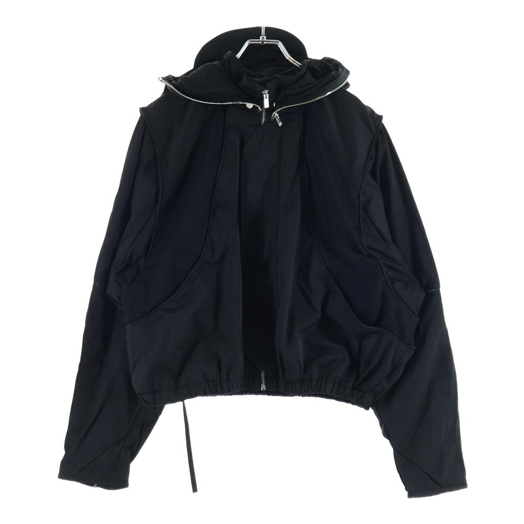 FFFPOSTALSERVICE(トリプルエフポスタルサービス) 26SS Parachute Hooded Wired Jacket パラシュートフーデッドワイヤージャケット FFFPSSS2606 ブラック