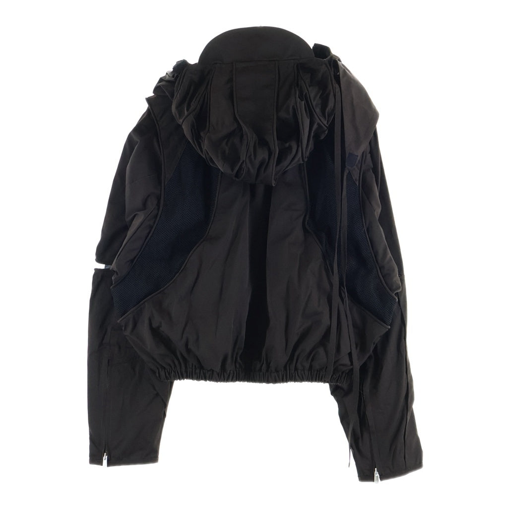 FFFPOSTALSERVICE(トリプルエフポスタルサービス) 26SS Parachute Hooded Wired Jacket パラシュートフーデッドワイヤージャケット FFFPSSS2606 ブラウン
