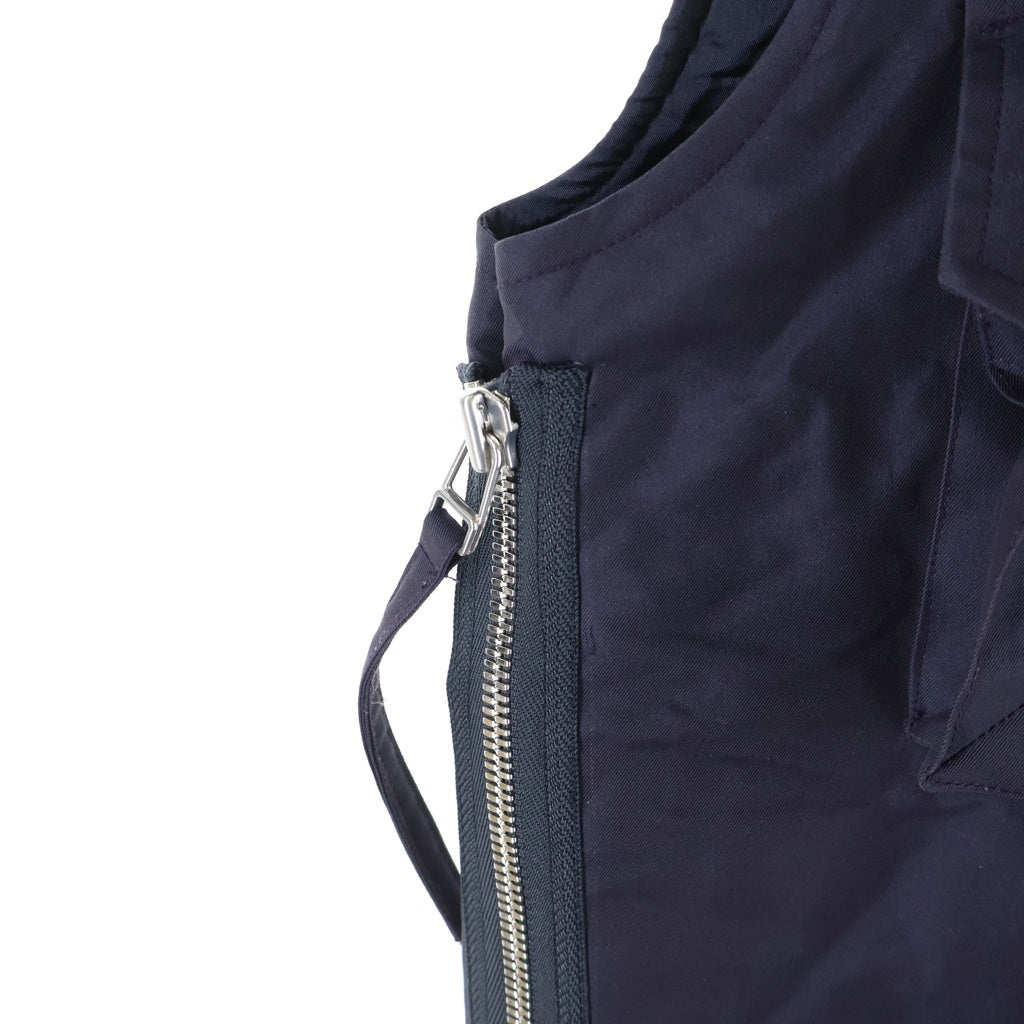 FFFPOSTALSERVICE(トリプルエフポスタルサービス) 26SS Darted Kalf Vest ダーツジップデザインオーバーサイズベスト ジャケット FFFPSSS2612 バイオレットパープル