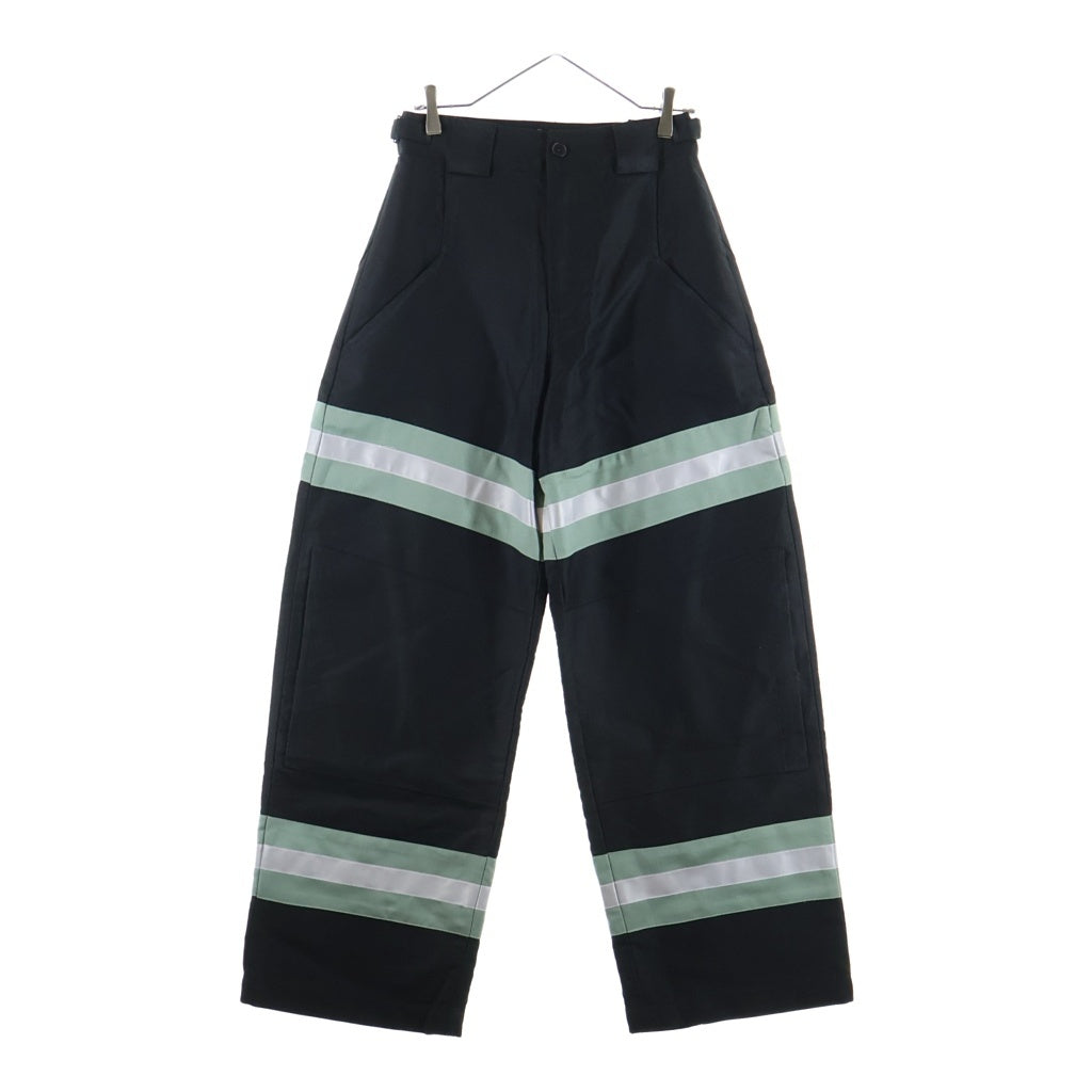 FFFPOSTALSERVICE(トリプルエフポスタルサービス) 26SS FF Bunker Trouser リフレクターテープワックスバンカーワイドパンツ FFPFSSS2613 ブラック