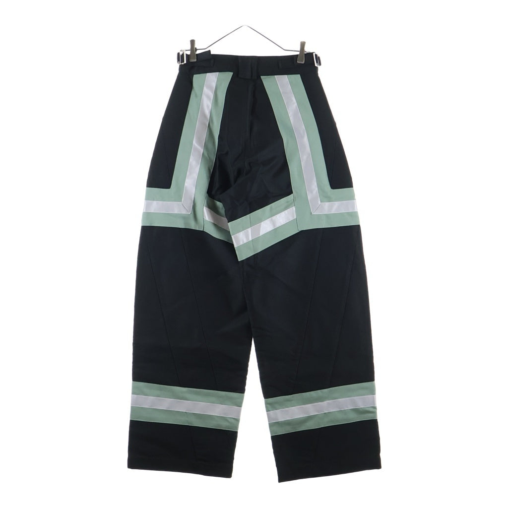 FFFPOSTALSERVICE(トリプルエフポスタルサービス) 26SS FF Bunker Trouser リフレクターテープワックスバンカーワイドパンツ FFPFSSS2613 ブラック