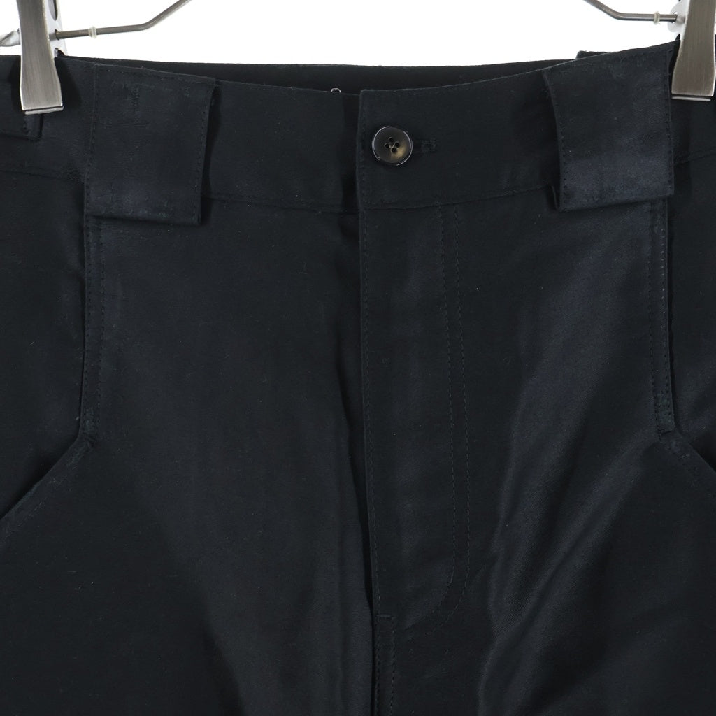 FFFPOSTALSERVICE(トリプルエフポスタルサービス) 26SS FF Bunker Trouser リフレクターテープワックスバンカーワイドパンツ FFPFSSS2613 ブラック