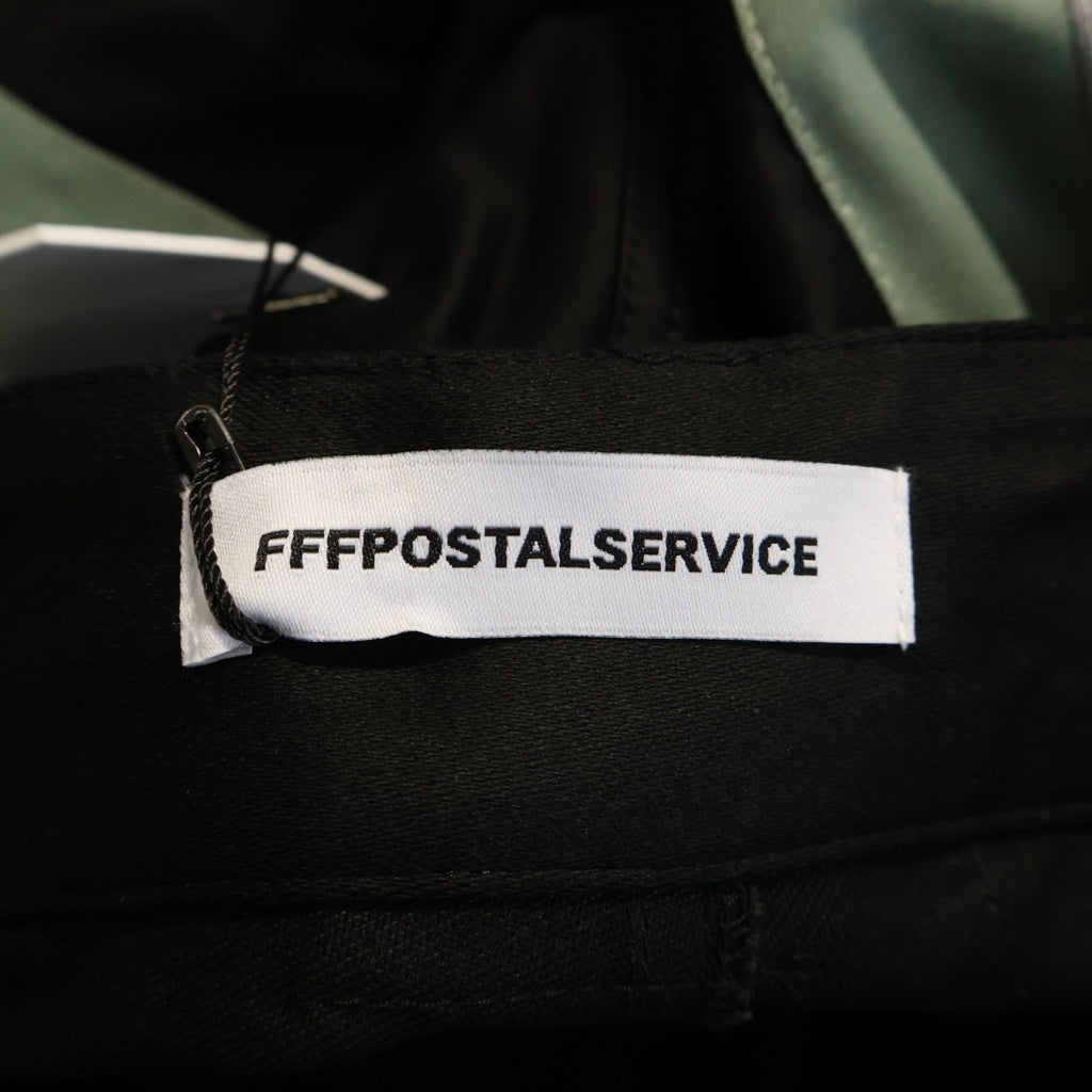 FFFPOSTALSERVICE(トリプルエフポスタルサービス) 26SS FF Bunker Trouser リフレクターテープワックスバンカーワイドパンツ FFPFSSS2613 ブラック