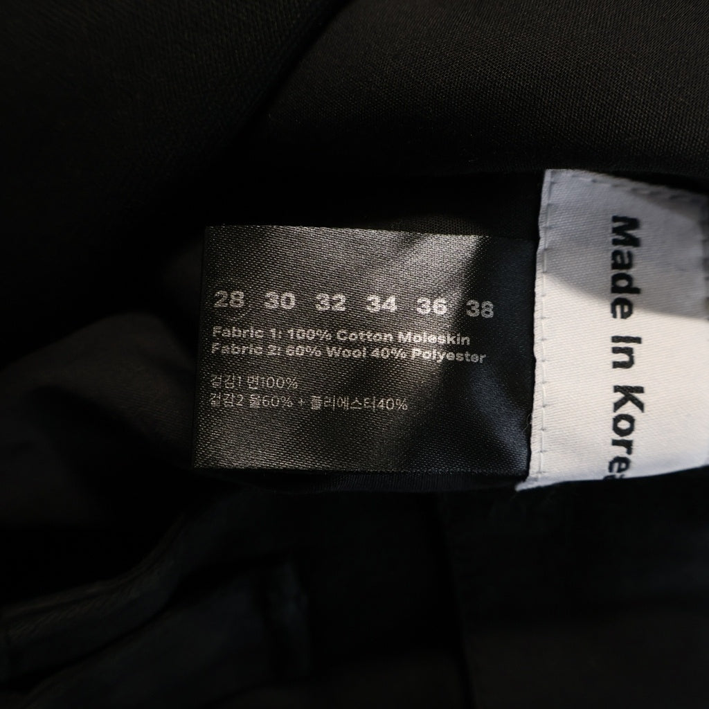 FFFPOSTALSERVICE(トリプルエフポスタルサービス) 26SS FF Bunker Trouser リフレクターテープワックスバンカーワイドパンツ FFPFSSS2613 ブラック