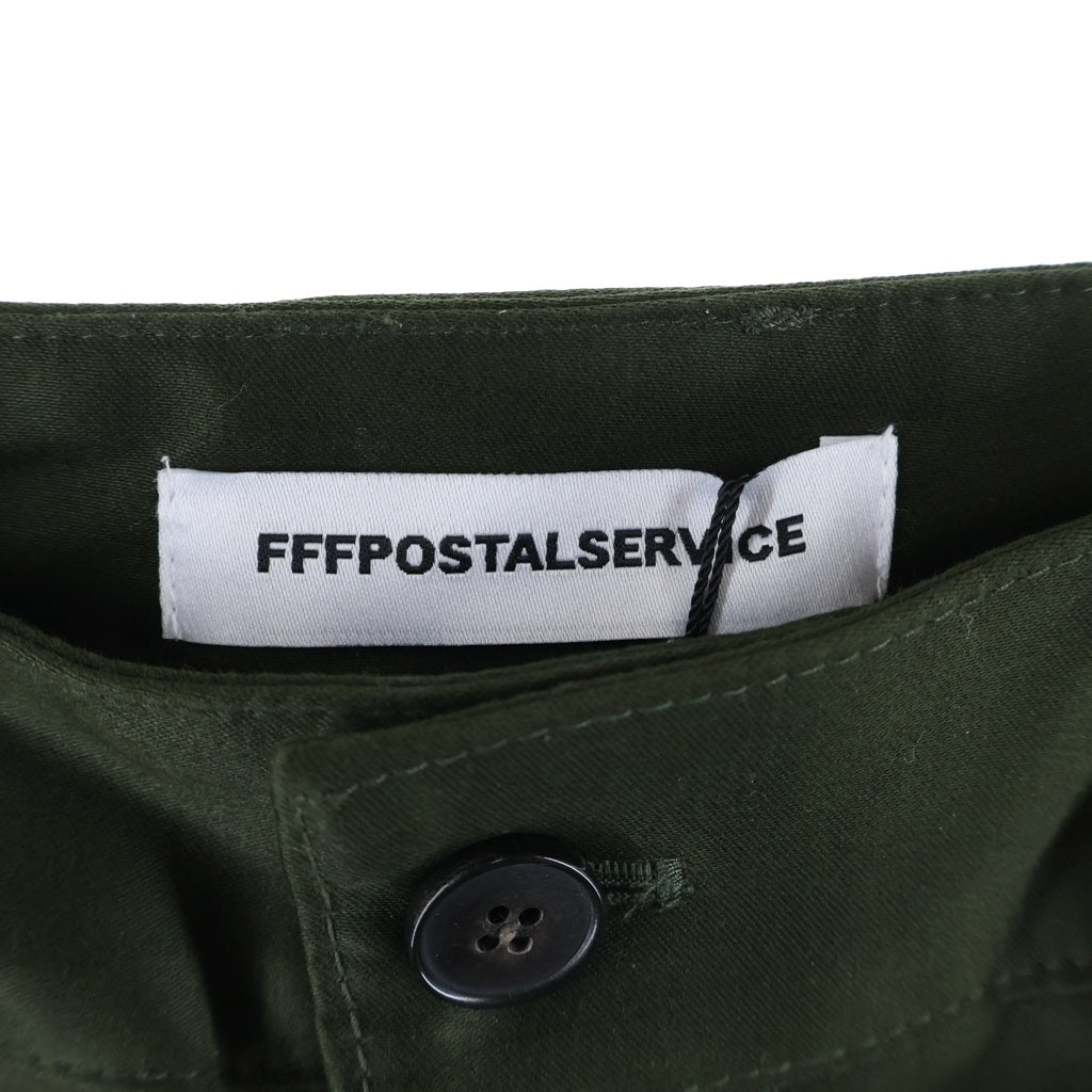 FFFPOSTALSERVICE(トリプルエフポスタルサービス) 26SS FF Bunker Trouser リフレクターテープワックスバンカーワイドパンツ FFPFSSS2613 カーキ