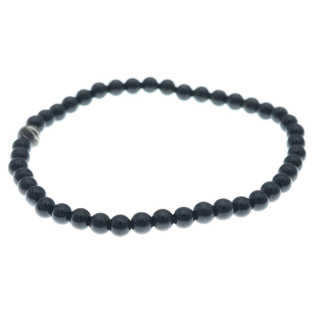 CHROME HEARTS(クロムハーツ) 4mm BEAD CHクロスボール ビーズブレスレット シルバー/ブラック