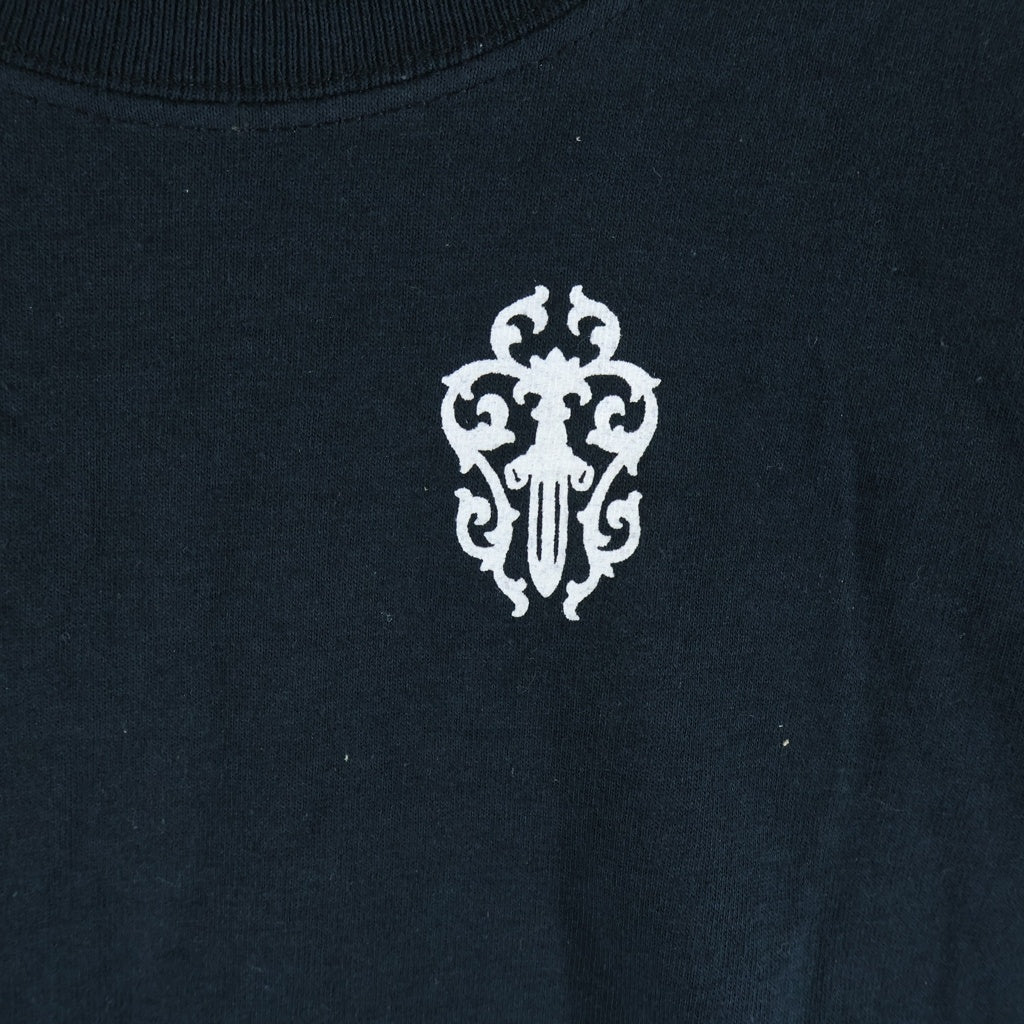 CHROME HEARTS(クロムハーツ) OLD L/S Tee オールド ヴァインダガースクロールラベルプリント 長袖Tシャツ キッズ ブラック レディース