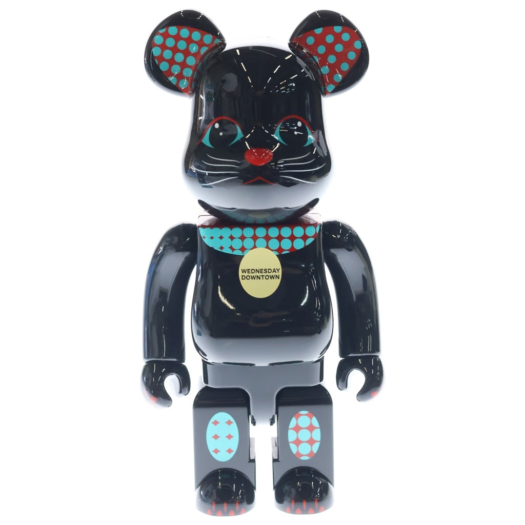 MEDICOM TOY(メディコムトイ) BE@RBRICK 水曜日のダウンタウン 招き猫 400% ベアブリック フィギュア 人形 ブラック