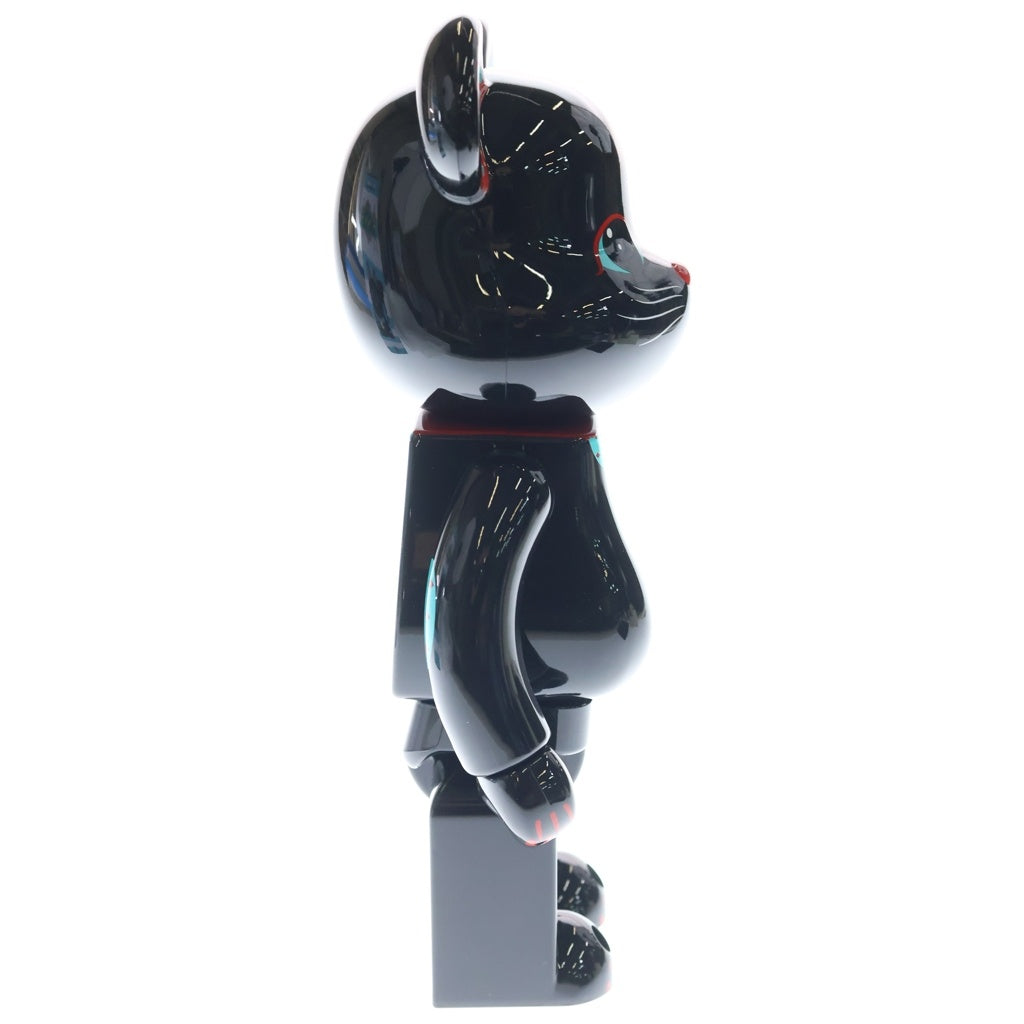 MEDICOM TOY(メディコムトイ) BE@RBRICK 水曜日のダウンタウン 招き猫 400% ベアブリック フィギュア 人形 ブラック