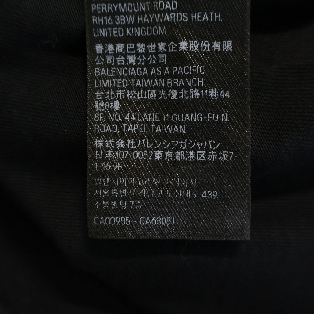 BALENCIAGA(バレンシアガ) 23AW BB Crypto Oversized T-Shirt クリプトロゴデストロイ加工オーバーサイズ半袖Tシャツ 739028 TOVN8 ブラック