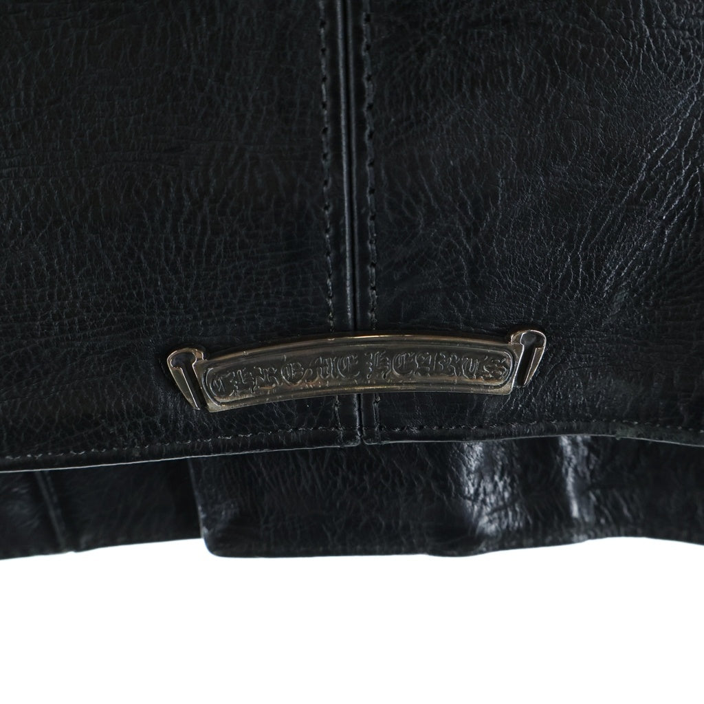 CHROME HEARTS(クロムハーツ) RACING2 レーシング2 ダガージップシングルライダースレザージャケット ブラック
