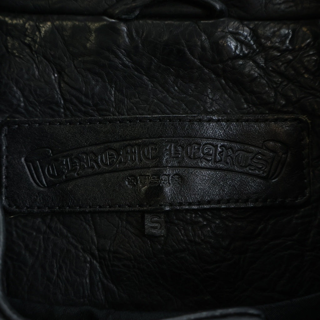 CHROME HEARTS(クロムハーツ) RACING2 レーシング2 ダガージップシングルライダースレザージャケット ブラック