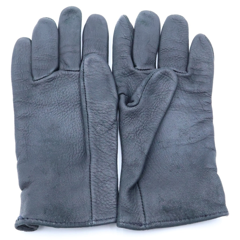 CHROME HEARTS(クロムハーツ) GLOVE グローブ ホースシューロゴボタンレザー手袋 ブラック